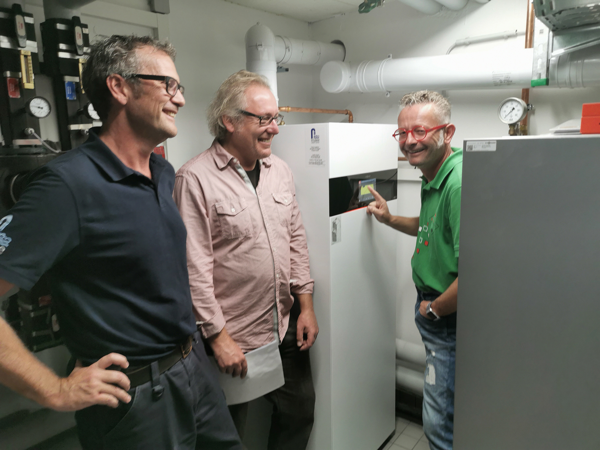 Markus Rebmann, Michael Hanka und Hausherr Ralf Sklarski
