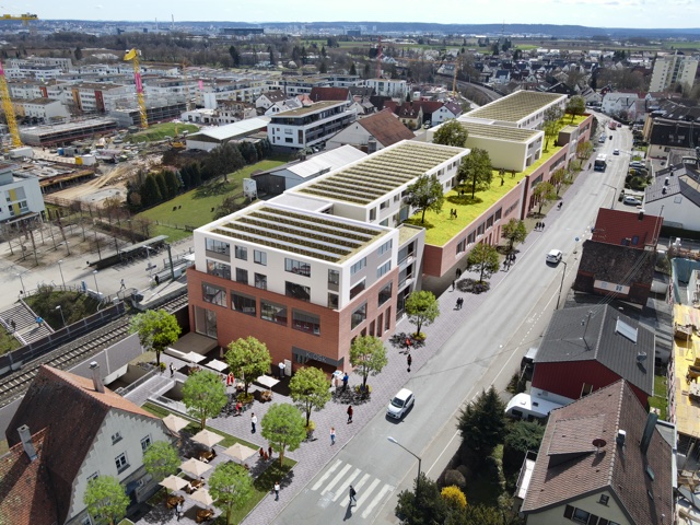 Das geplantes Vietz-Projekt aus Sicht einer Vogelperpspektive  über der Laurentiusstraße.