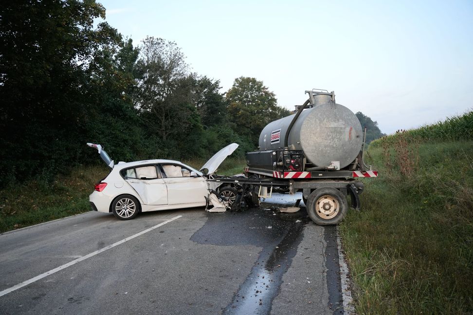 Ungewöhnlicher Unfall in Holzgerlingen.