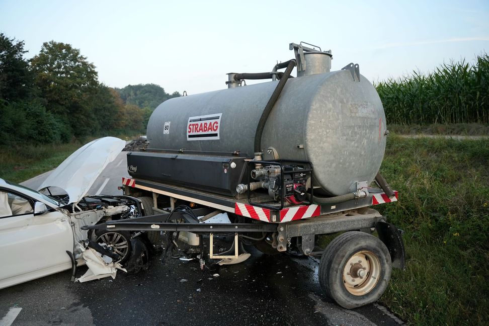 Ungewöhnlicher Unfall in Holzgerlingen.