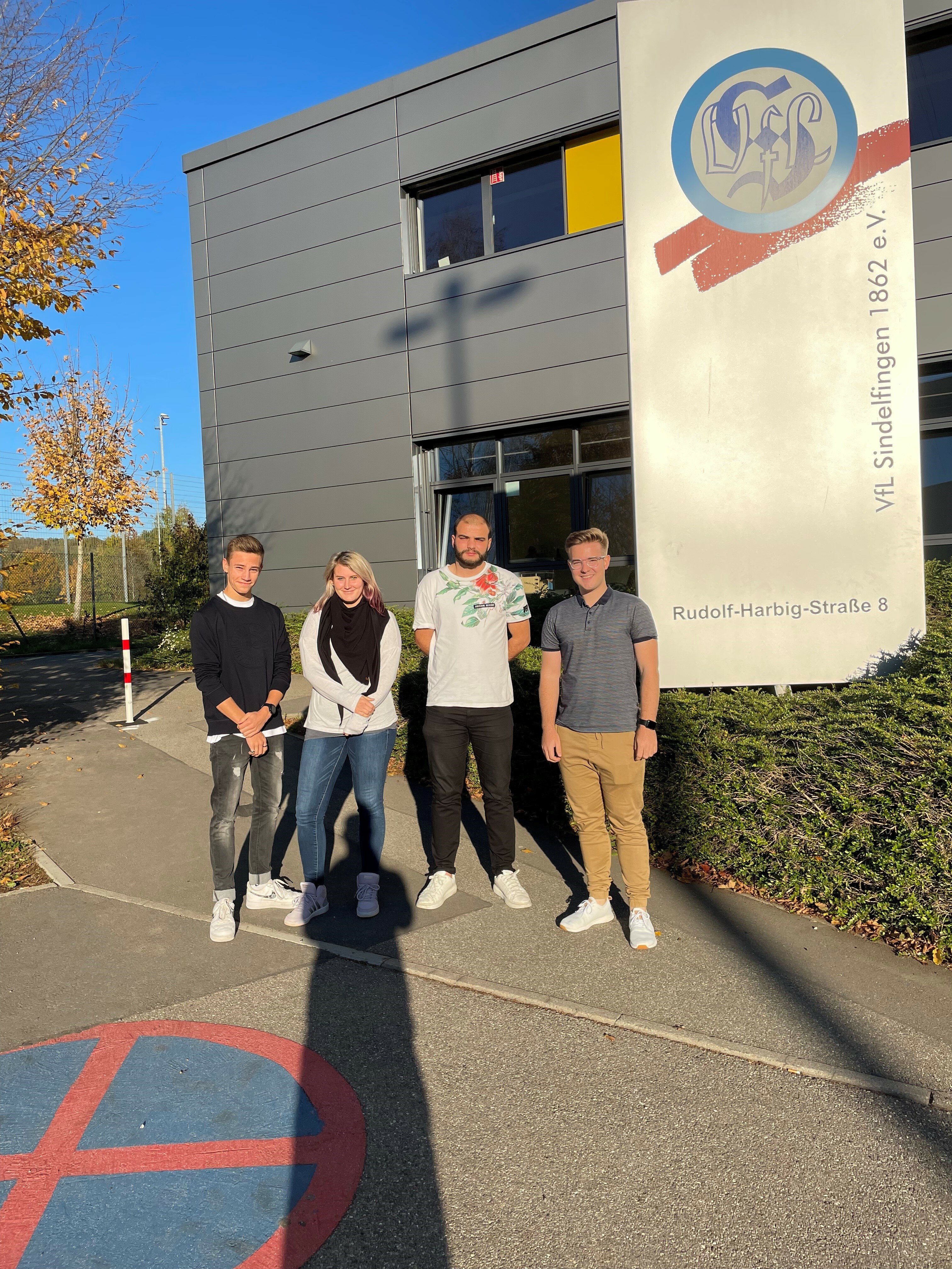 Der Juhendvorstand des VfL Sindelfingen: Levent Özgür, Jessica Bastian, Endrit Syla, Max Reinhardt (nicht im Bild: Amelie Schmid). Bild: z