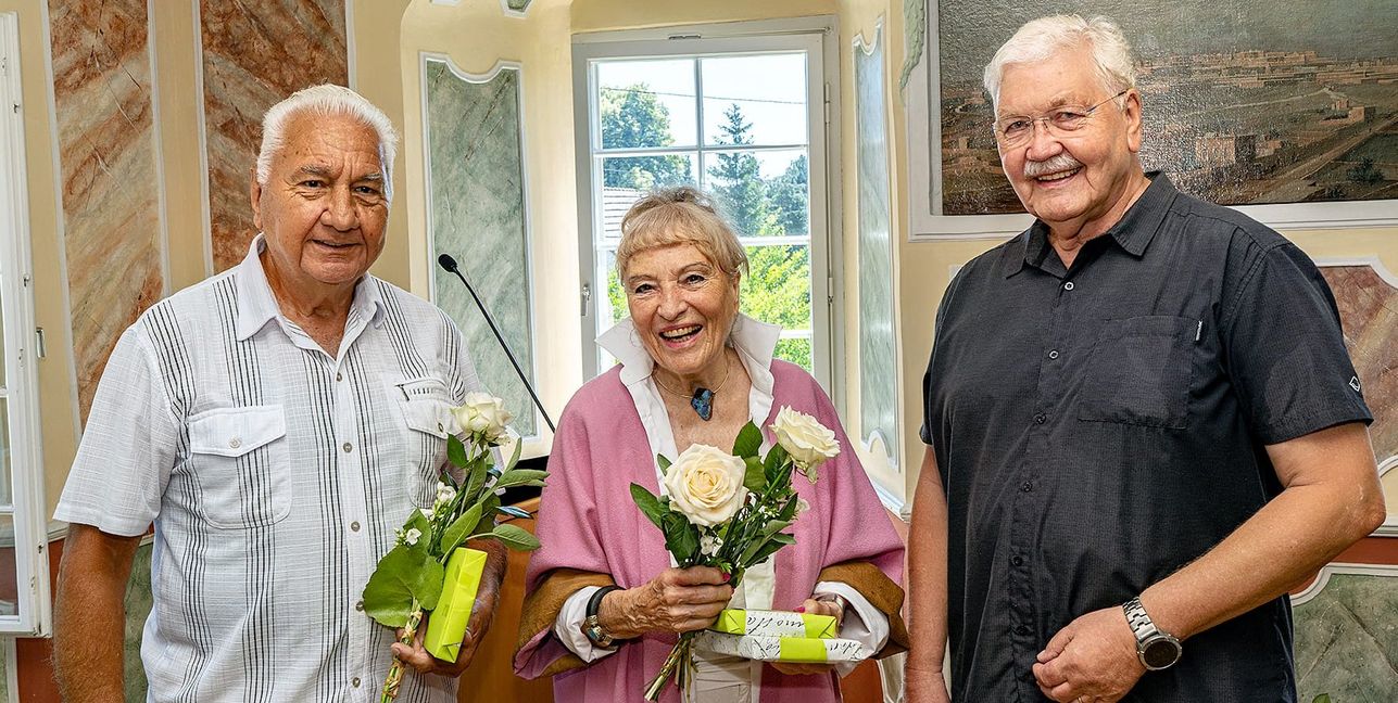Gudrun Achterberg und Wolfgang Isenhardt (links) und Herbert van Dyk .