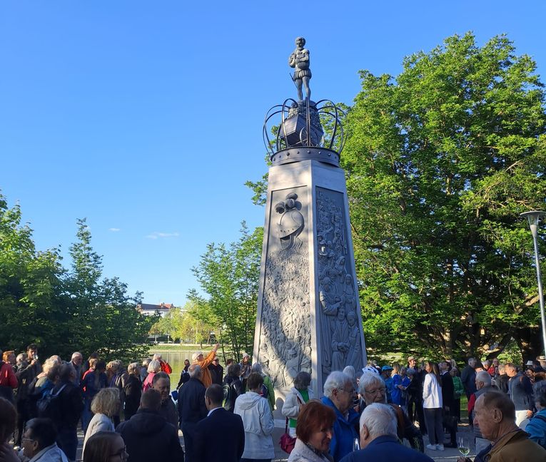 Das Denkmal "Gesichter des Bauernkriegs".