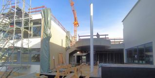 Derzeit eine Baustelle: Der Eingangsbereich zur künftigen Aula der Magstadter Johannes-Kepler-Gemeinschaftsschule.