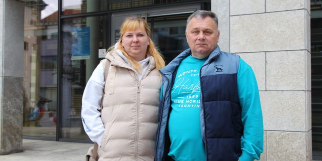 Yana und Andrii Puntus wünschen sich, dass die Familie in Zukunft wieder vereint ist.