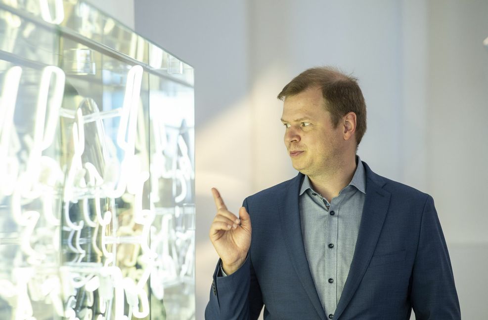 Im Kunstmuseum von Heidenheim zeigt der Politiker, wie er sich die Zukunft vorstellt: vielfältig.