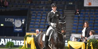 Frederik Steisslinger in der Stuttgarter Hanns-Martin-Schleyer-Halle bei den German Masters. 	Bild: Häusler