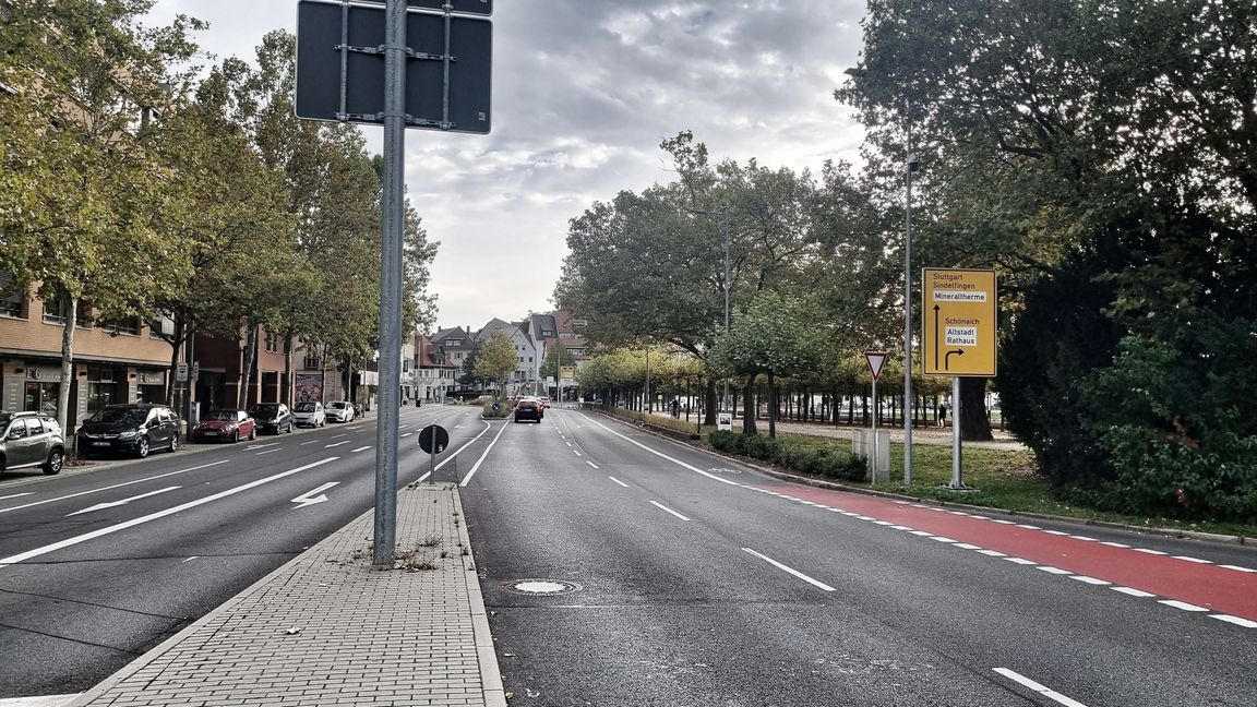 Ein heißer Kandidat für Tempo 30: Die Herrenberger Straße zwischen Berliner Straße und Poststraße. Bild: Hamann