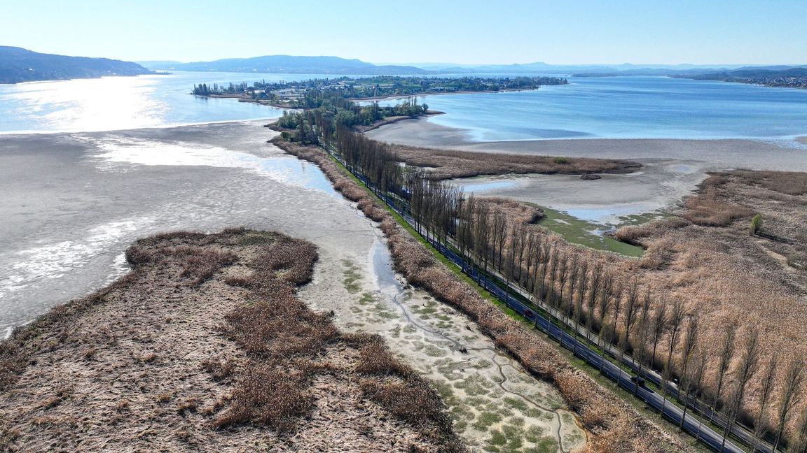 Niedriger Pegelstand: Am Bodensee wird die gegenwärtige Trockenheit besonders deutlich