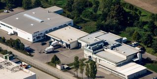 Der Gärtringer Schlachthof aus der Luft.