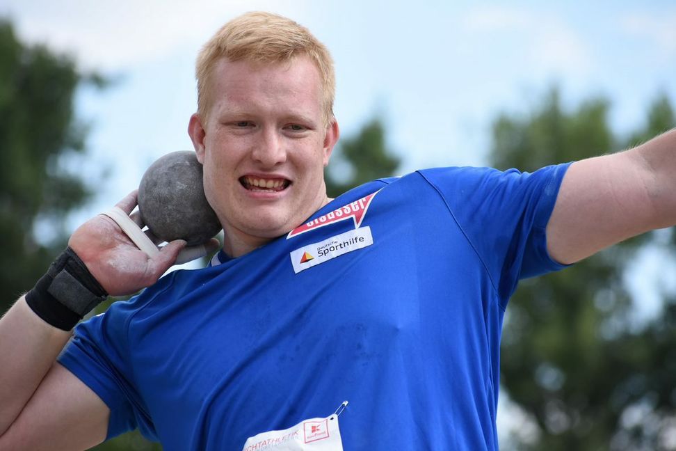 Starker Saisoneinstieg: VfL-Kugelstoßer Eric Maihöfer. Bild: Schüttke