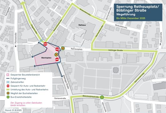 Die Grafik zeigt die neue Wegeführung. Bild: z
