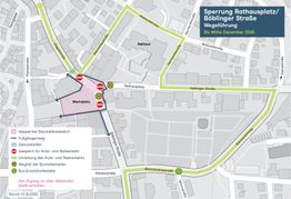 Die Grafik zeigt die neue Wegeführung.	Bild: z