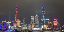 Immer ein Hingucker: Die Skyline in Shanghai.Bild: z
