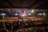 Der European Darts Grand Prix macht auf seiner Tour bereits das 14. Mal im Sindelfinger Glaspalast Station.