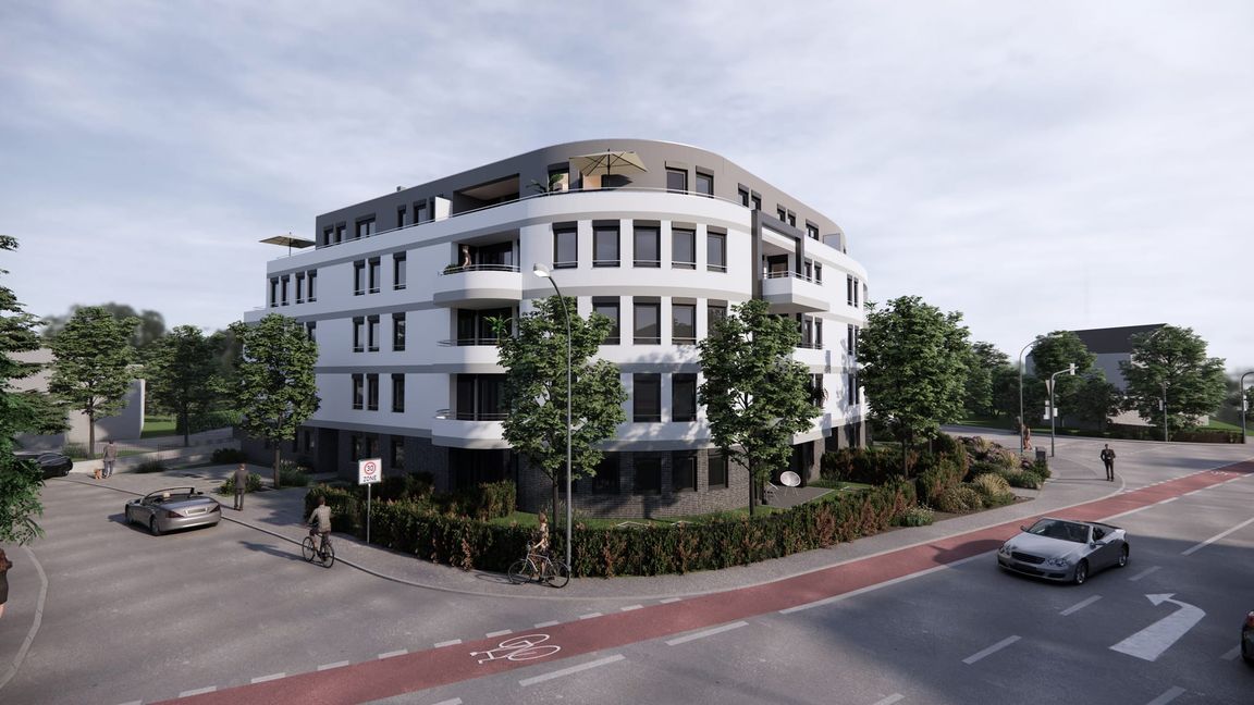 Visualisierung des Bauvorhabens Leonberger Straße 26 / Ecke Maulbronner Straße 2 in Sindelfingen.