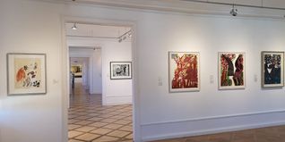 Bilder von HAP Grieshaber und ein Blick in die Bestandsausstellung der Galerie Schlichtenmaier.