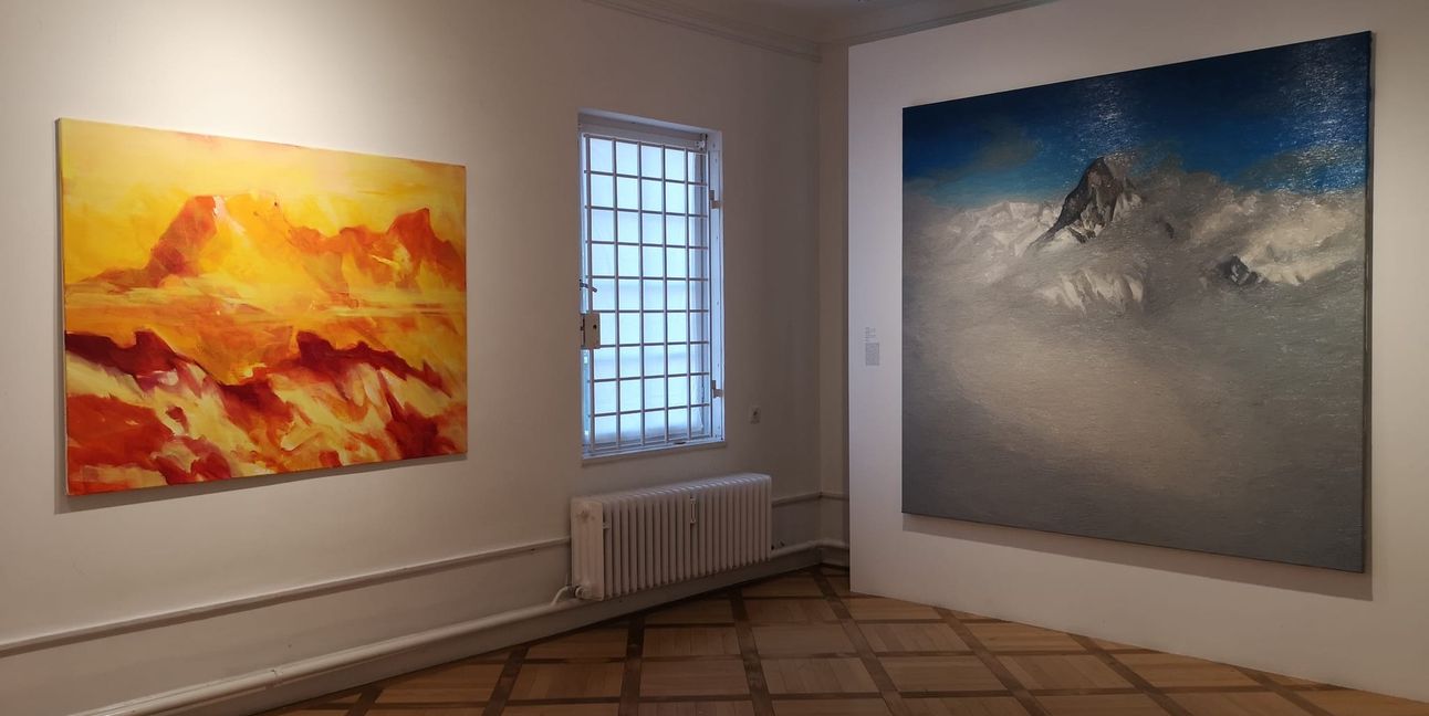 Unser Foto zeigt Arbeiten von Bernd Zimmer Ralph Fleck (rechts).