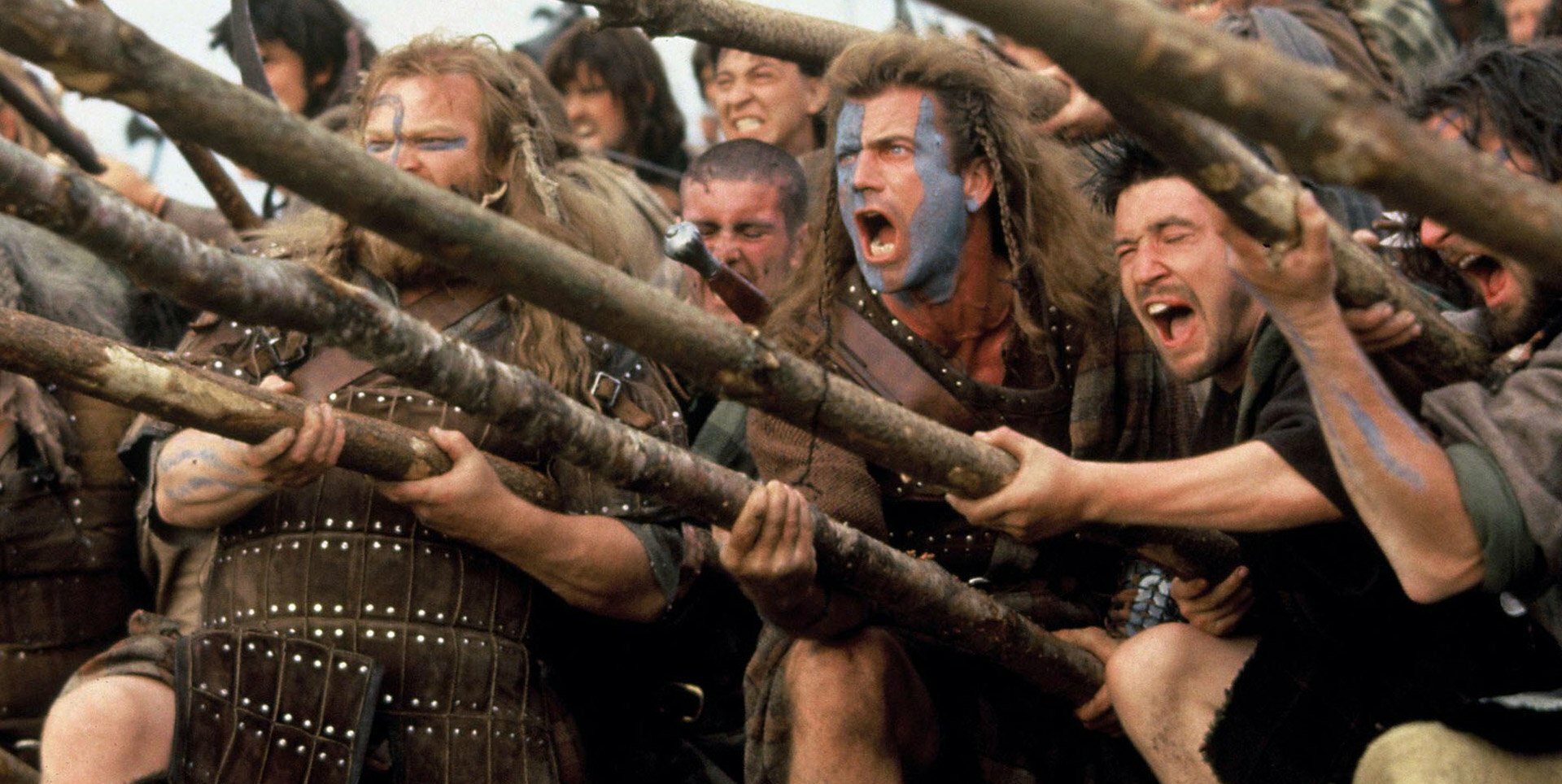 So waren die alten Schotten: Mel Gibson (Mitte) in „Braveheart.