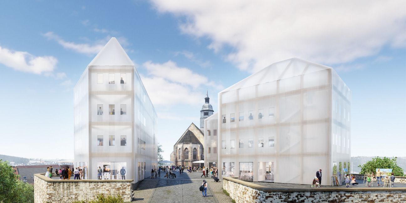 So stellt sich das Architekturbüro Barkow-Leibinger die zukünftige Gestaltung des Schlossbergs vor. Bild: Barkow-Leibinger