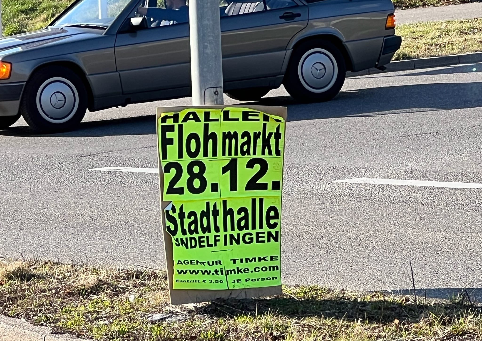 Das Plakat in der Allmendstraße.Bild: Pflieger