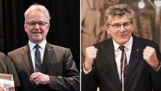 Clemens Stroppel, Generalvikar der Diözese Rottenburg-Stuttgart (li.), und Landesbischof Ernst-Wilhelm Gohl von der evangelischen Landeskirche halten die Abschaffung des Ostermontags nicht für den richtigen Weg, um die Wirtschaft wieder auf Kurs zu bringen.