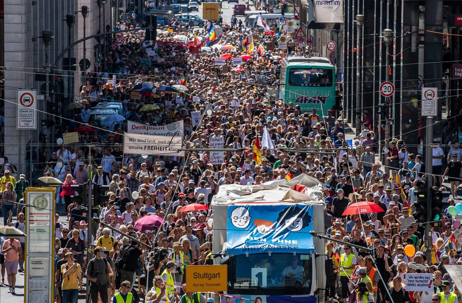 An der Demonstration am Wochenende in Berlin beteiligten sich Tausende Menschen.