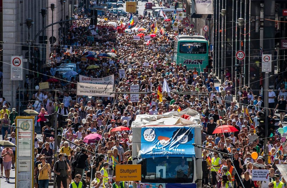 An der Demonstration am Wochenende in Berlin beteiligten sich Tausende Menschen.
