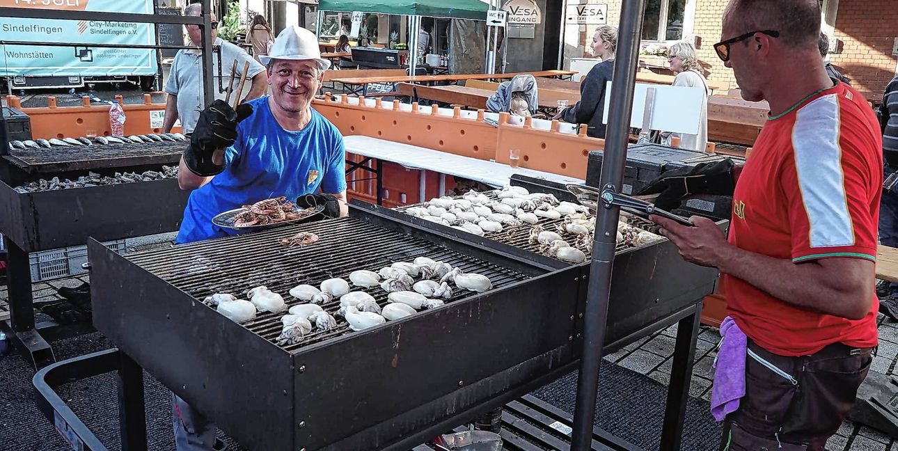 Prima Klima am portugiesischen Meeresfrüchte-Grill.