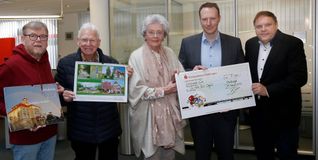 Von links: Reinhard Jensen, Karl-Peter und Ullrike Heimann, Robert Binder und Joachim Degl.