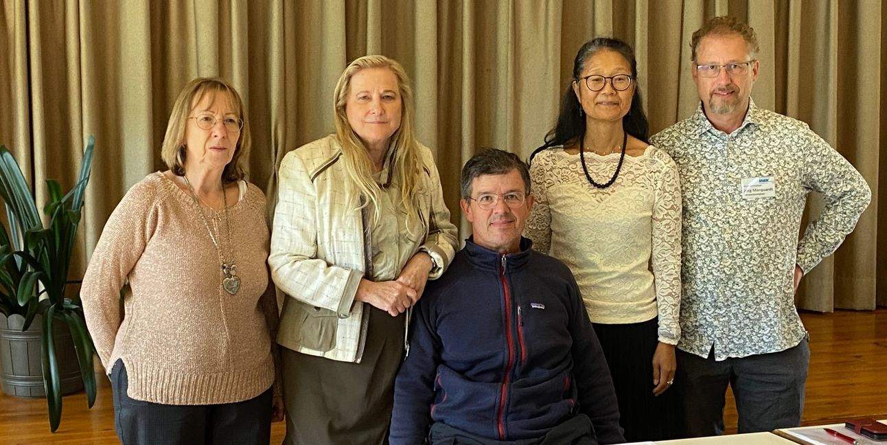 Von links: Frauenbeauftragte Sonja Marquardt, Schriftführung/ Kommunikation Adelheid Höfel,  Vorsitzender Roger Hahn, Kassierin Cora-Suyin, sowie der stellvertretende Vorsitzende Jörg Marquardt.