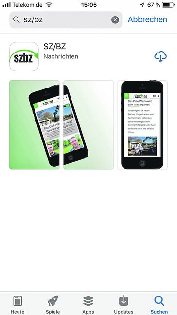 Beim E-Paper der SZ/BZ können übers Menü auch einzelne Seiten ausgewählt werden. Oder man wählt über die Datums-Funktion eine bestimmte Ausgabe aus. Für mobile Geräte kann man sich auch die neue App runterladen. Bilder: Steiner