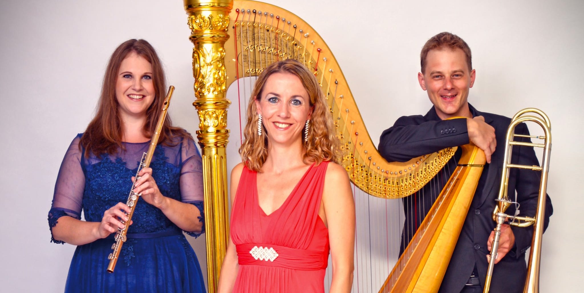 Das Trio Glissando spielt beim Neujahrskonzert in Dätzingen.