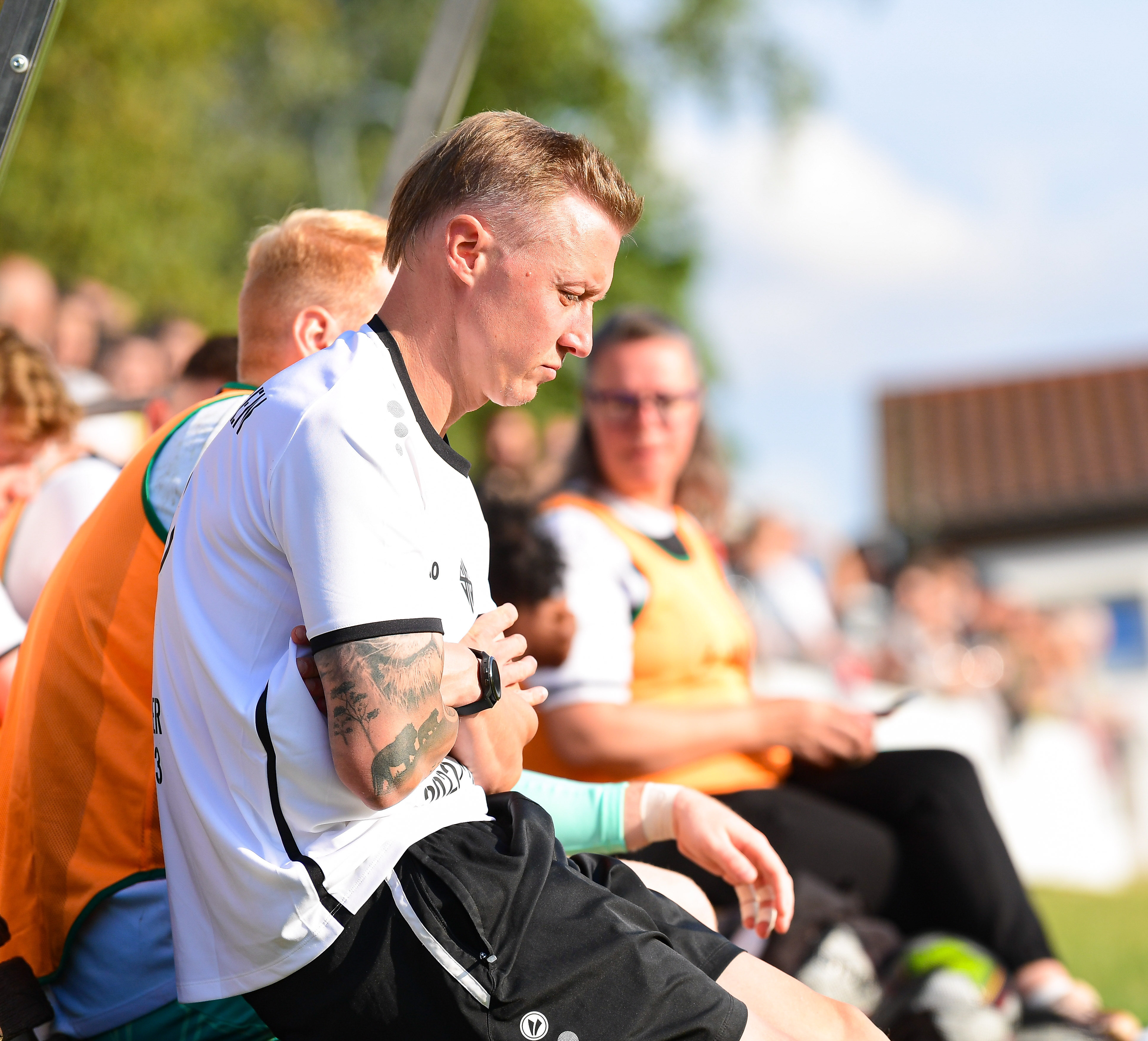 Gechingens Trainer Manuel Vogt musste am Freitagabend elf Gegentore seiner Mannschaft gegen die TSG Balingen sehen. Bild:  Eibner-Pressefoto/Silas Schueller