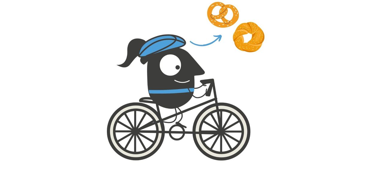 Eine Brezel oder einen Sesamkringel gibt es gegen Vorlage des Fahrradhelms in teilnehmenden Bäckereien.
