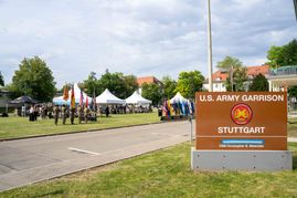 Feierlicher Kommandanten-Wechsel bei der U.S. Army Garrison auf dem Gelände in Böblingen.