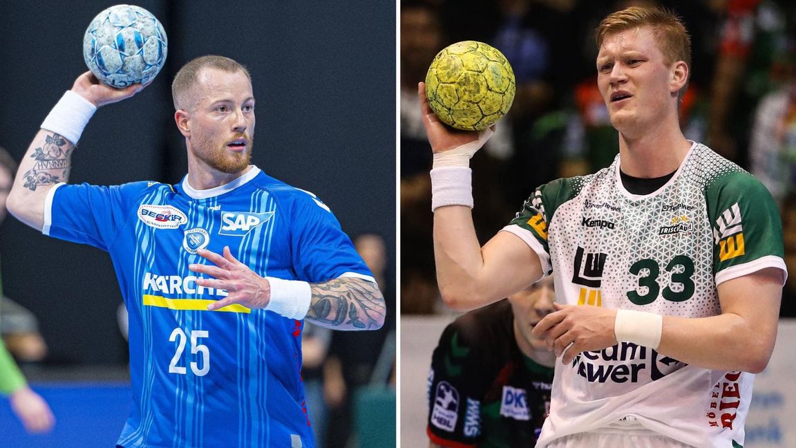 Die Kapitäne Patrick Zieker (TVB) und Ymir Gislason (Frisch Auf) können zufrieden sein.