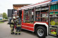 Großes Interesse an der Schauübung der Feuerwehr Schönaich.