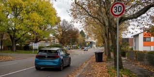 Auf einem Abschnitt der Mahdentalstraße gilt seit Kurzem Tempo 30.Bild: Dettenmeyer/A