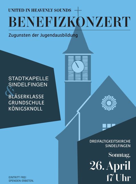 Mit diesem Plakat wird das Konzert überall in der Stadt beworben.