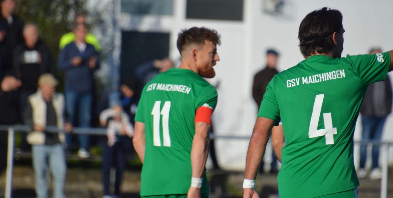 Kapitän Michael Klauß und Anil Sarak bilden seit vielen Wochen die schier unüberwindliche Innenverteidigung des GSV Maichingen.Bild: Zvizdiç