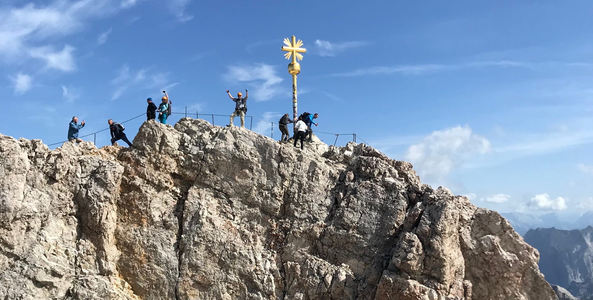 Auf dem Zugspitzgipfel.