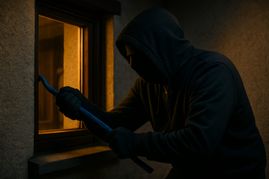 Ein Einbrecher bei der Tat.	Bild: ChatGPT