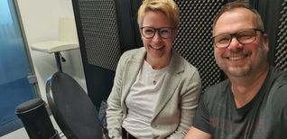 Katrin Finkelnburg und Jürgen Wegner beim Podcast.