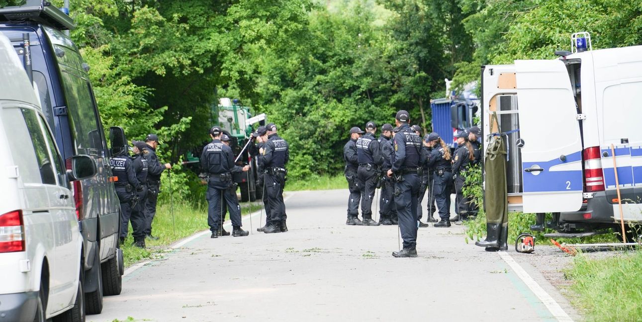 Die Polizei bei der Spurensuche