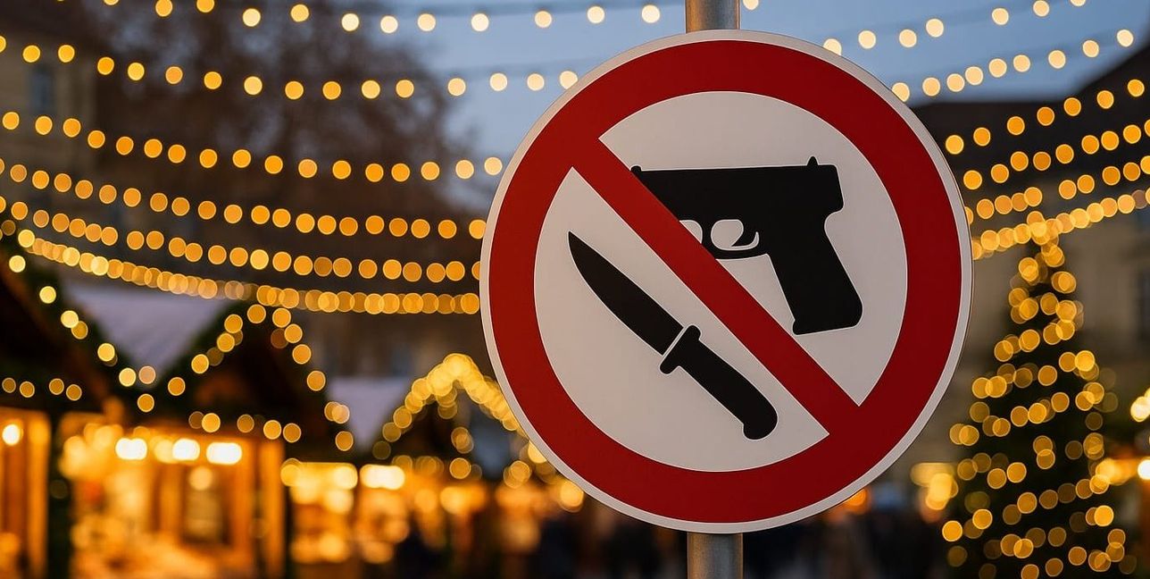 Die Polizei kontrolliert verstärkt auf den Weihnachtsmärkten.	Bild: ChatGPT