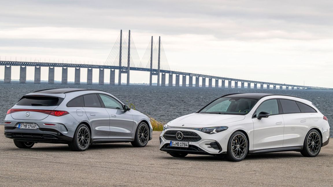 Außerdem wird die CLA-Modell-Familie Zuwachs mit den Shooting Brake Varianten – sowohl elektrisch als auch als Hybrid.