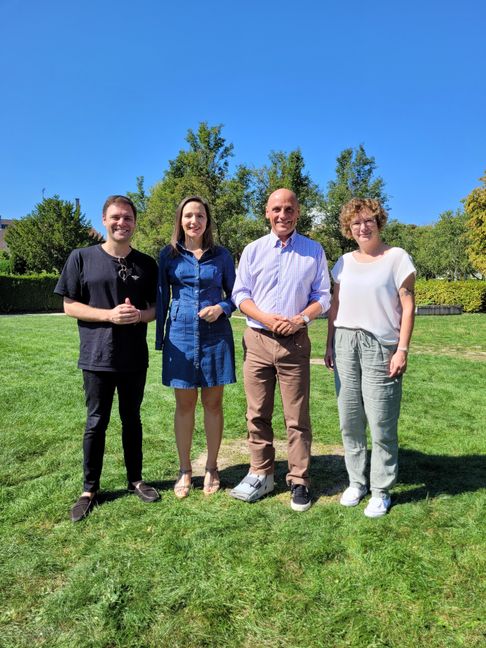 Florian Wahl, Jasmina Hostert, Daniel Born  und Beate Bartholomä Co-Vorsitzende des SPD-Stadtverbands Böblingen (von links). Bild: z