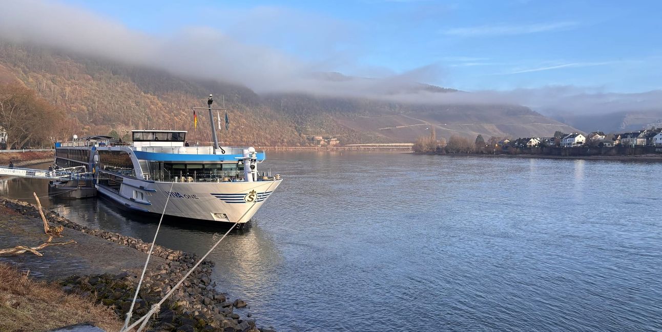 Die Viva One hat in Boppard festgemacht.