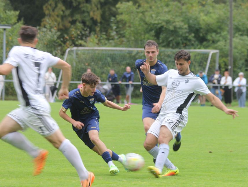 Spielt eine starke Saison beim TV Darmsheim: Tino Dannecker (Zweiter von links). Bild: Oberdorfer
